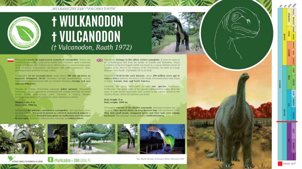 Wulkanodon - etykieta gatunkowa