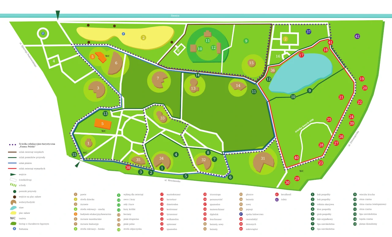 Zoo Lubin - mapa