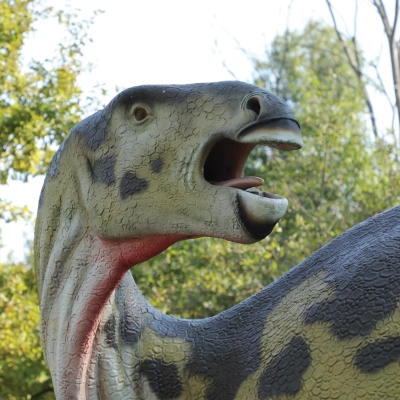 Iguanodon - widok głowy zwierzęcia
