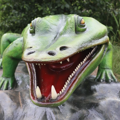 Mastodonzaur - widok głowy zwierzęcia